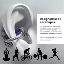 Fone Bluetooth 5.4 LED OWS Thumbnail 4