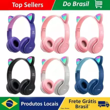 Fone Bluetooth LED Gatinho Thumbnail 1