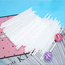 Varas de Açúcar Acrílico Branco 50/100 Pçs Thumbnail 3