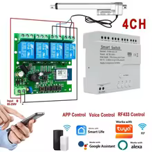 Relé Inteligente 4CH com Controle Remoto RF 433MHz Thumbnail 1
