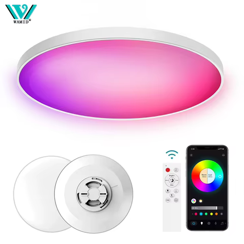 Luminária LED Inteligente 24W com Música e Wi-Fi