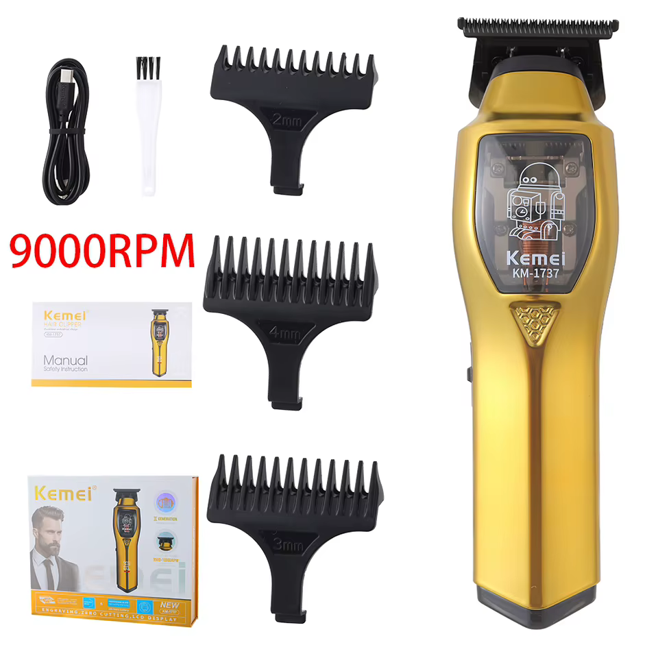 Kemei Máquina de Corte de Cabelo Profissional Sem Fio