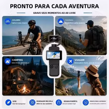Câmera de Ação 1080P com Tela Rotativa Thumbnail 6