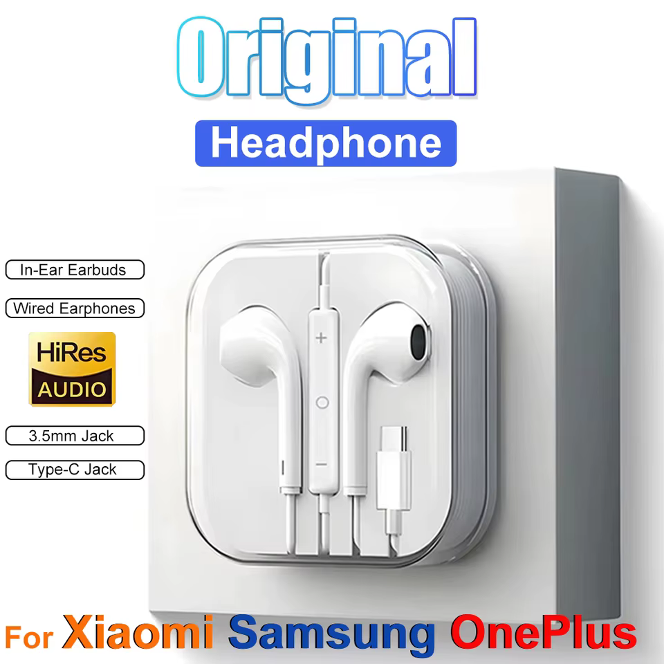 Fones de Ouvido com Fio Type-C