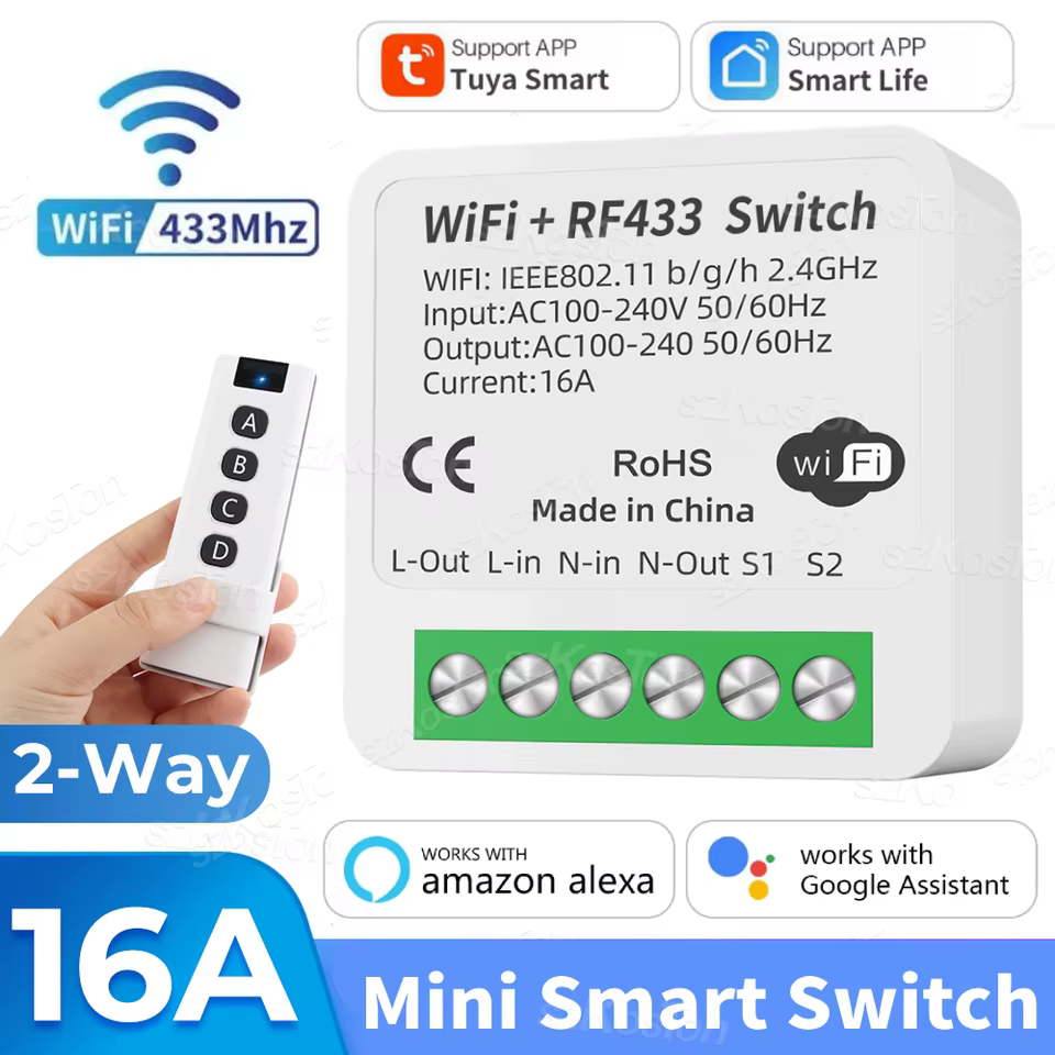 Interruptor Inteligente WiFi 16A Tuya