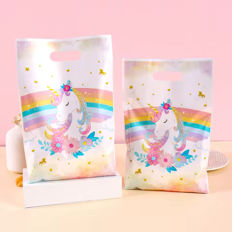 Sacos Unicórnio Arco-íris para Festas
