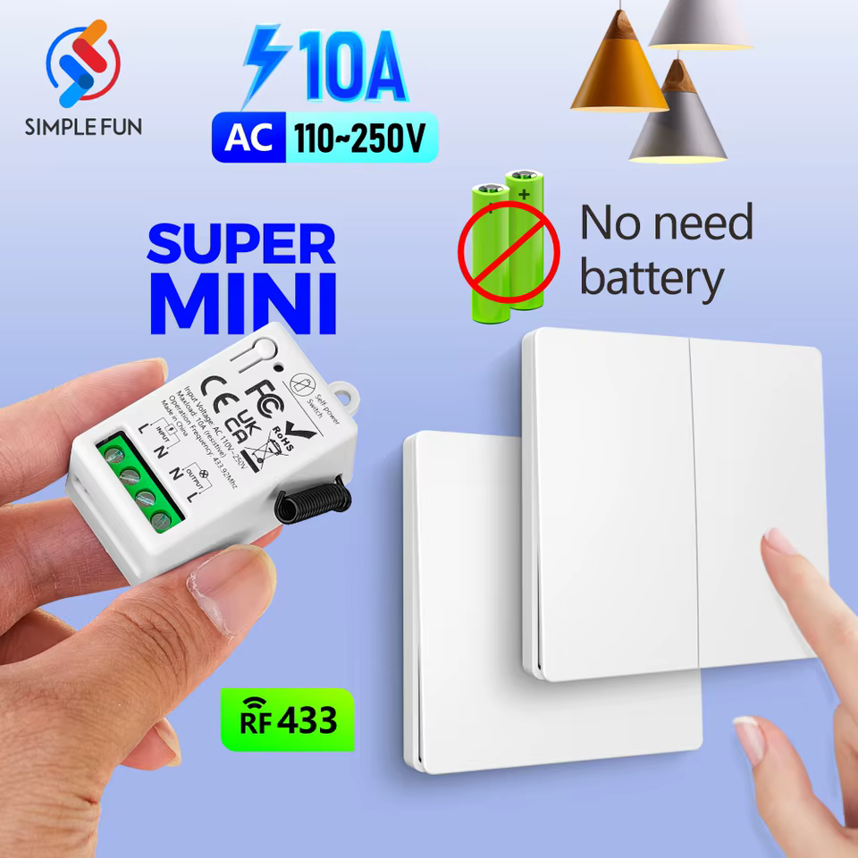 Interruptor Inteligente Sem Fio RF 433MHz