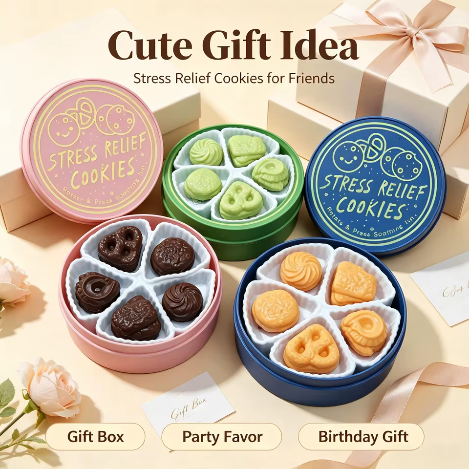 Fidget Clicker Biscoito Giratório