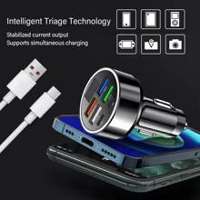 Carregador Carro 6 em 1 USB-C com Display Thumbnail 4