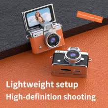 Mini Câmera Vintage Flip 1.47" HD Thumbnail 3