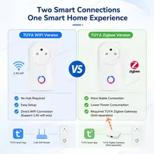 Tomada Inteligente Tuya Wifi 16A com Zigbee e Medidor de Energia Thumbnail 2