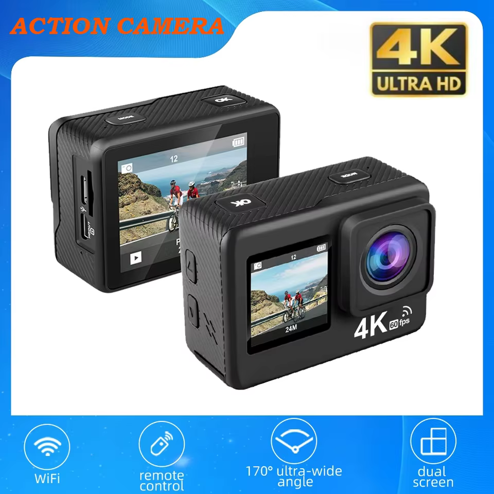 Câmera de Ação 4K Tela Dupla