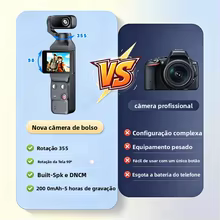 Câmera de Ação Gimbal 355° com Rastreamento Facial Thumbnail 6