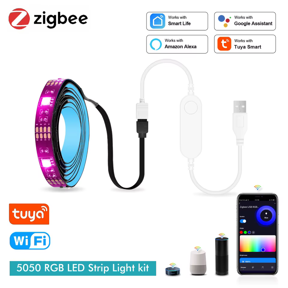 Fita LED RGB Inteligente Zigbee WiFi