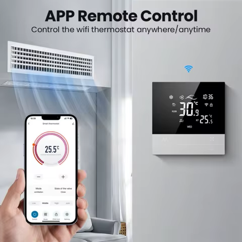 Termostato Inteligente Tuya WiFi Ar Condicionado