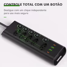 Extensor de Tomada 5 Saídas USB Type-C Thumbnail 3