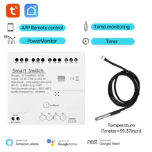 Interruptor Wi-Fi 4 Canais Tuya com Sensor Thumbnail 4
