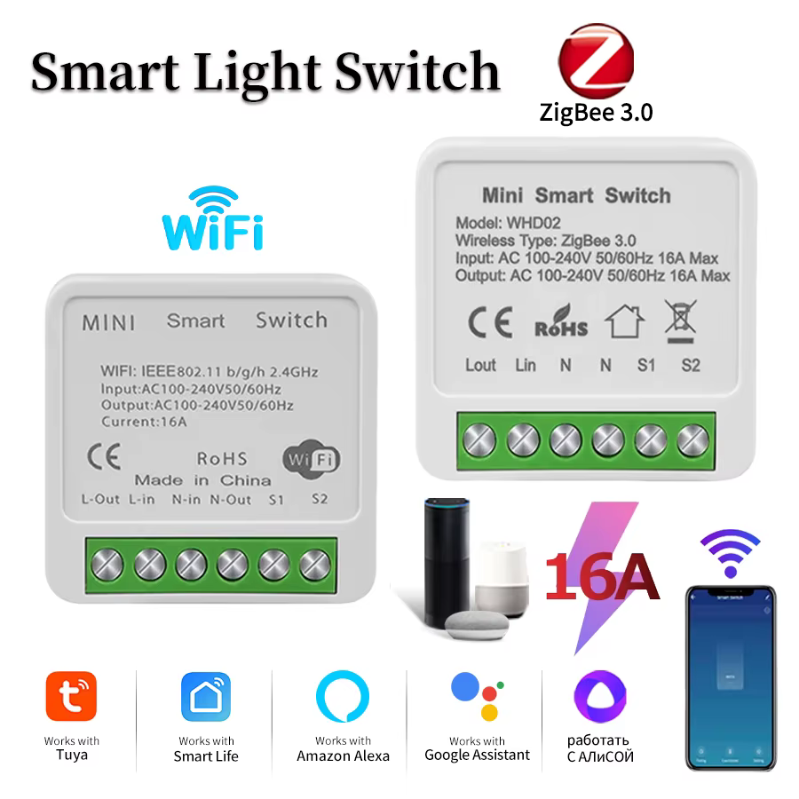 Interruptor Inteligente Tuya 16A Zigbee WiFi