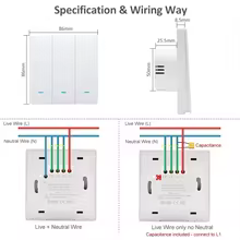 Interruptor Inteligente WiFi Tuya RF433 Thumbnail 6