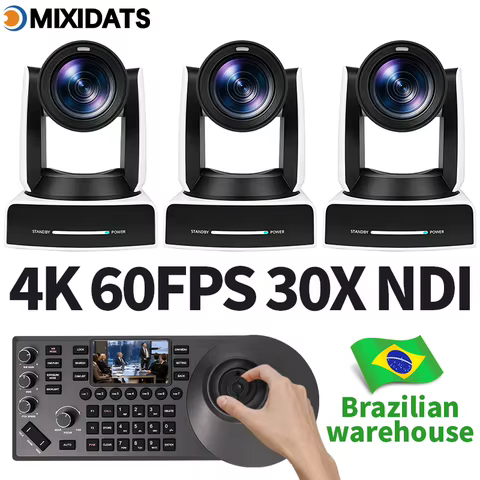 Câmera PTZ 4K 30x Zoom NDI POE
