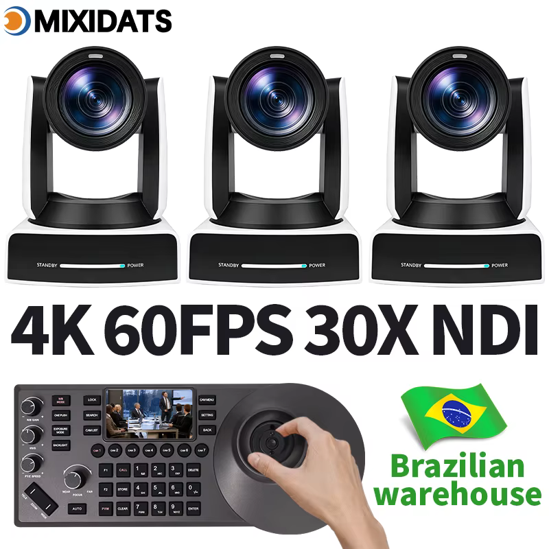 Câmera PTZ 4K 30x Zoom NDI POE