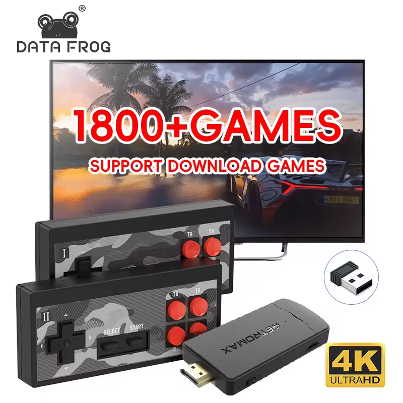 DATA FROG Console Retrô Portátil 1800 Jogos