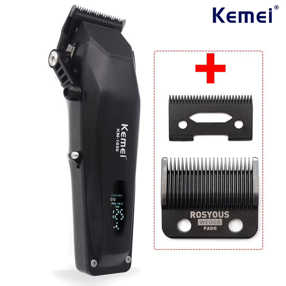 Máquina de Cortar Cabelo Kemei KM-1856 Profissional