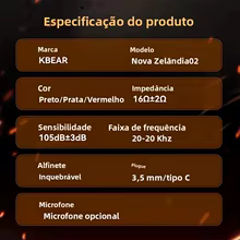 KBEAR NZ02 Fones HiFi Thumbnail 6