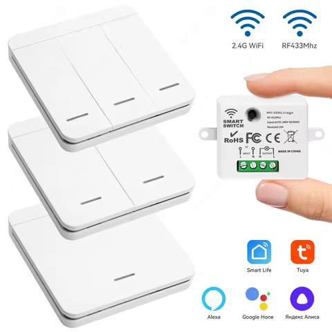 Interruptor Inteligente Tuya WiFi RF Alexa Google