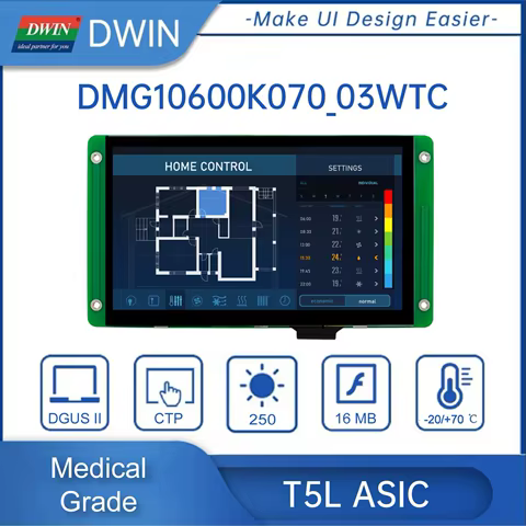 Display LCD Dwin 7.0" HMI