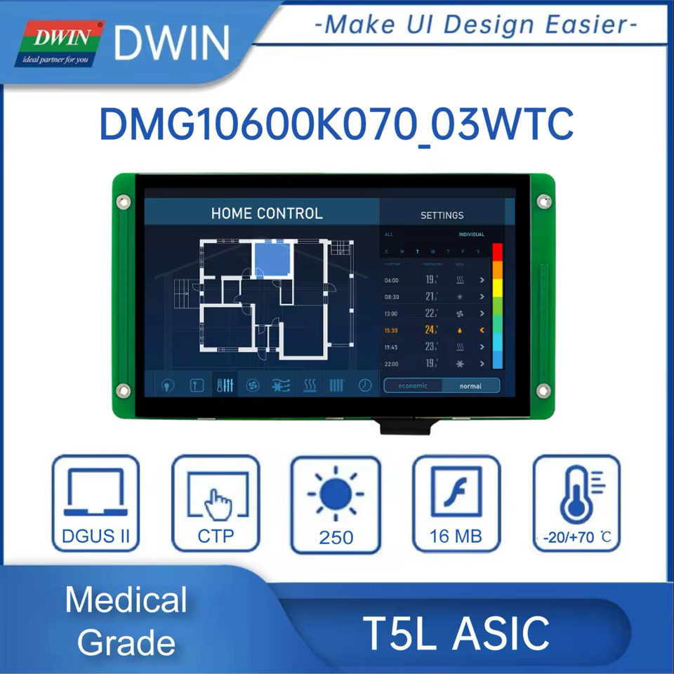 Display LCD Dwin 7.0" HMI