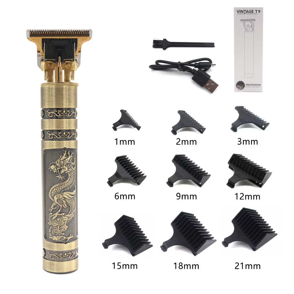 Máquina de Corte de Cabelo T9 Profissional
