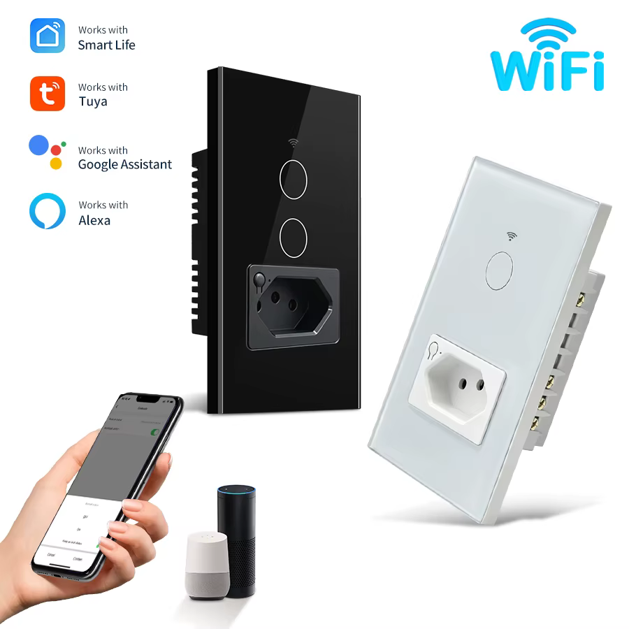 Interruptor Inteligente Wi-Fi com Tomada