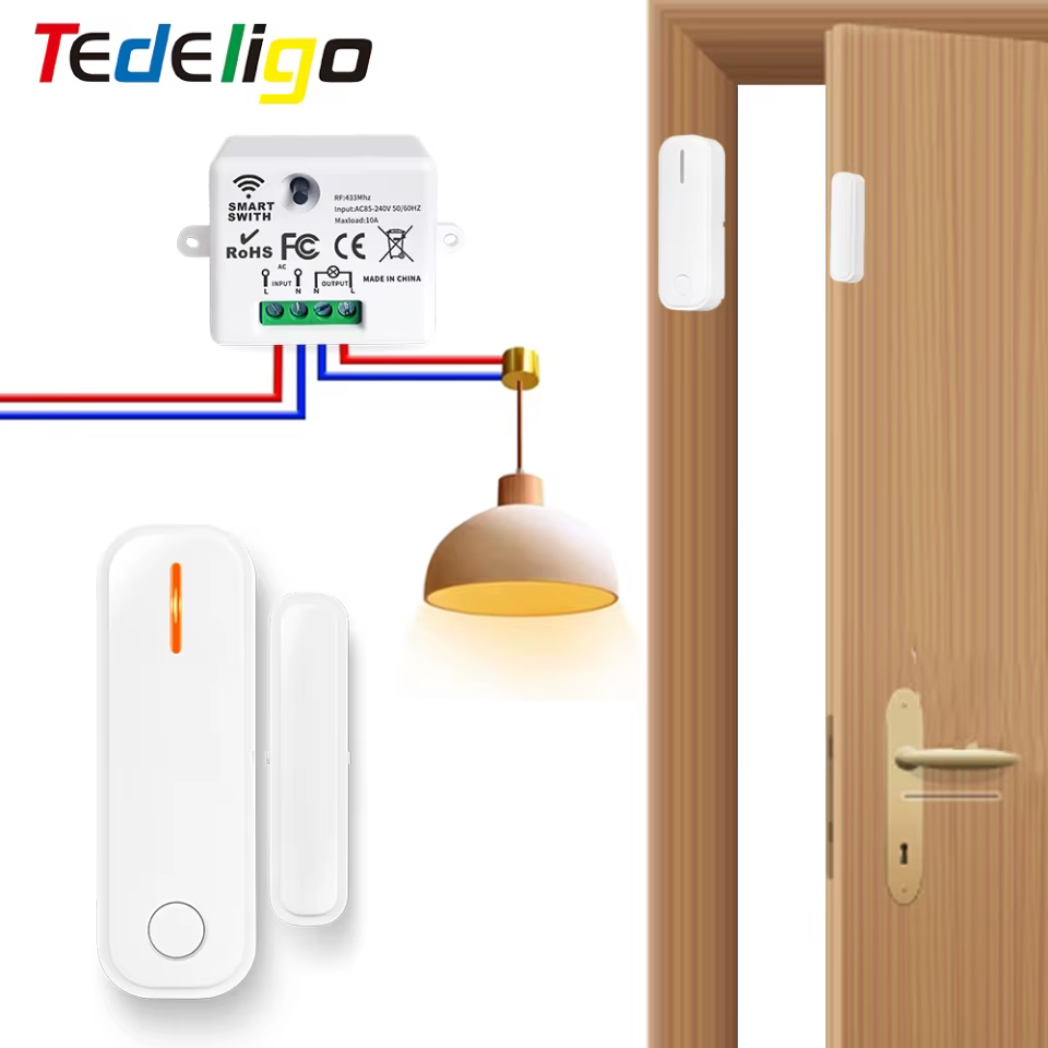 Sensor de Abertura Portas Janelas 433MHz