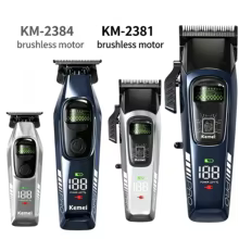 Kit Máquina de Cortar Cabelo Kemei Sem Fio Thumbnail 1