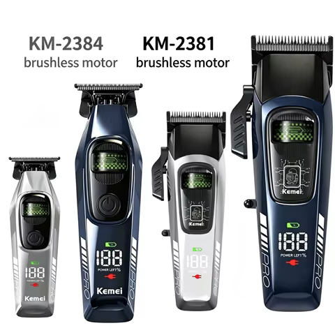 Kit Máquina de Cortar Cabelo Kemei Sem Fio