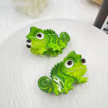 Presilha Dinossauro Verde Cartoon Thumbnail 2