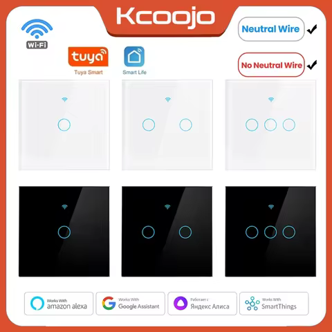 Interruptor Inteligente Tuya Wi-Fi 4 Gang