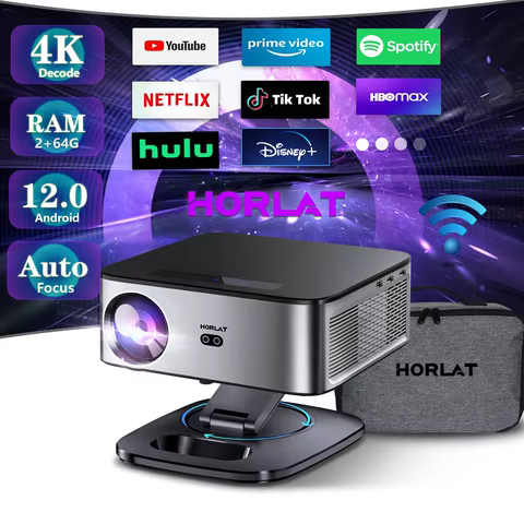 Projetor HORLAT 4K Android 35000 Lumens