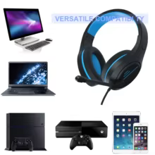 Headset Gamer Profissional com Microfone e Controle de Volume Thumbnail 4