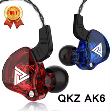 QKZ AK6 SK7 Fone de Ouvido HiFi com Fio Thumbnail 1