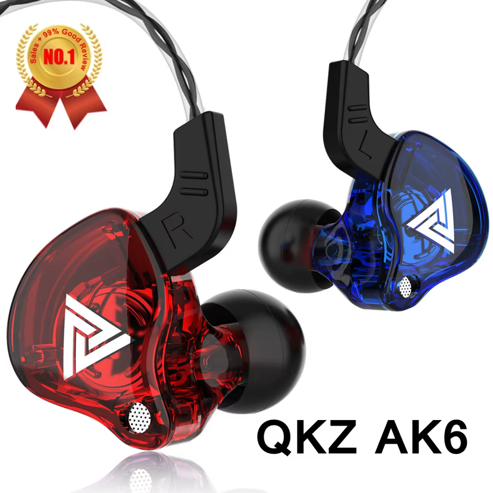 QKZ AK6 SK7 Fone de Ouvido HiFi com Fio