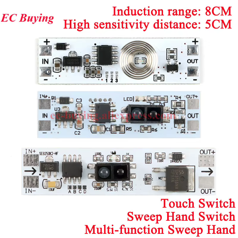Sensor de Toque Capacitivo e PIR 3A