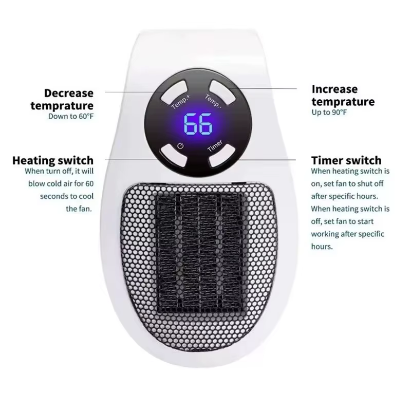 Mini Aquecedor Portátil com Controle Remoto