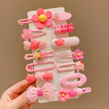 Kit 14 Presilhas Cabelo Meninas Laço Flor Thumbnail 6