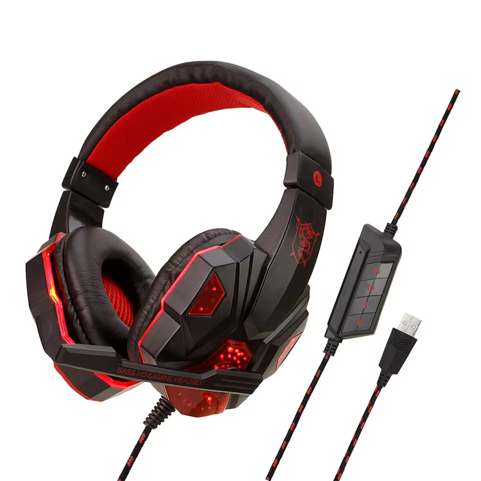 Headset Gamer PC USB 7.1 LED