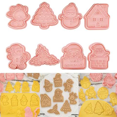 Moldes de Biscoito 3D 8 Peças