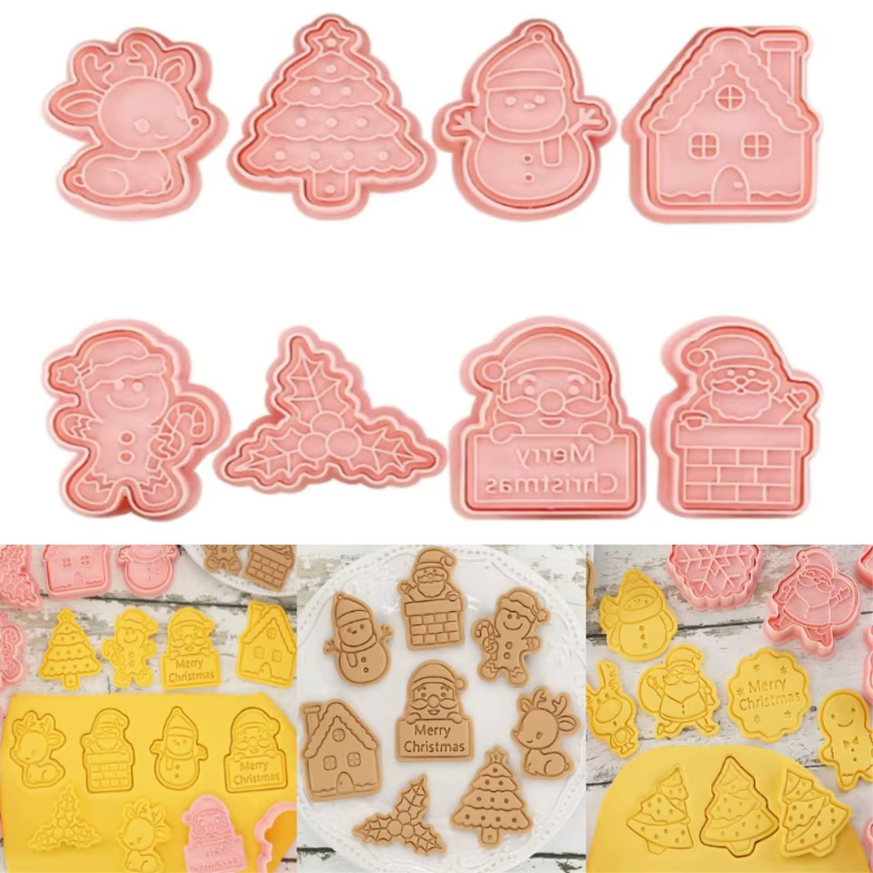 Moldes de Biscoito 3D 8 Peças