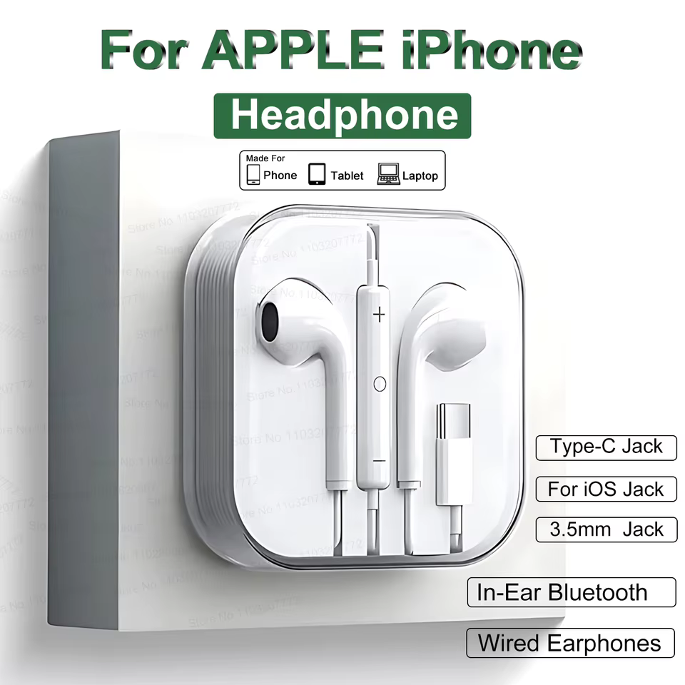 Fone de Ouvido Estéreo Tipo C e 3.5mm