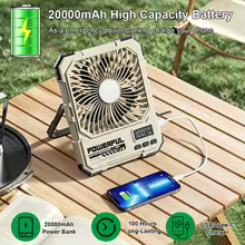 Ventilador Camping Portátil 20000mAh Thumbnail 5